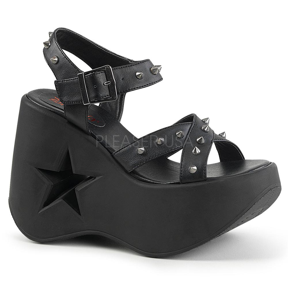 DemoniaCult - DYNAMITE02 Platform Sandals - Black Product image